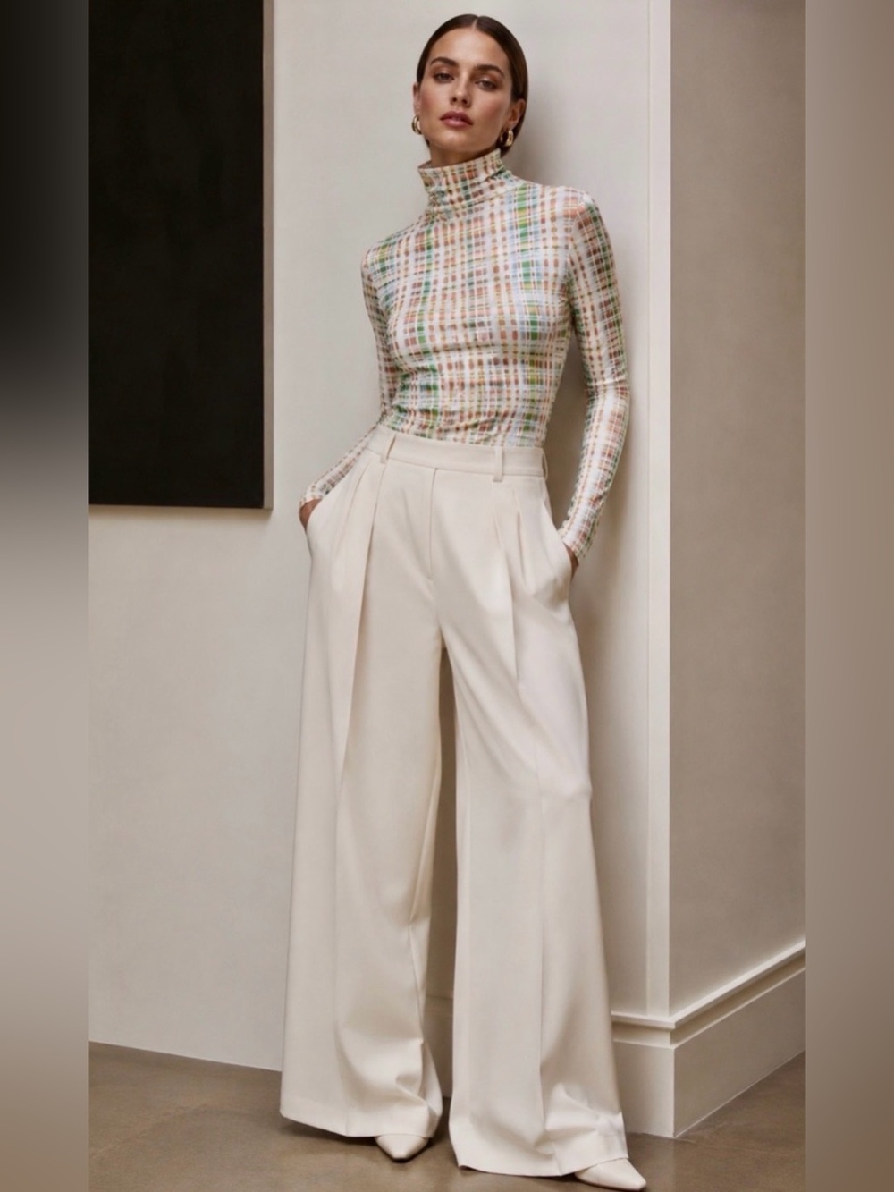 LARA WORTHINGTON X ATOIR WOMENS 004 TOP GREEN CHECK Sizes: S/8
